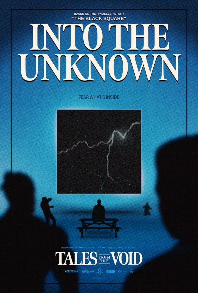 Poster image for Tales From the Void episode Into the Unknown shows a bunch of silhouetted figures staring at a black square.