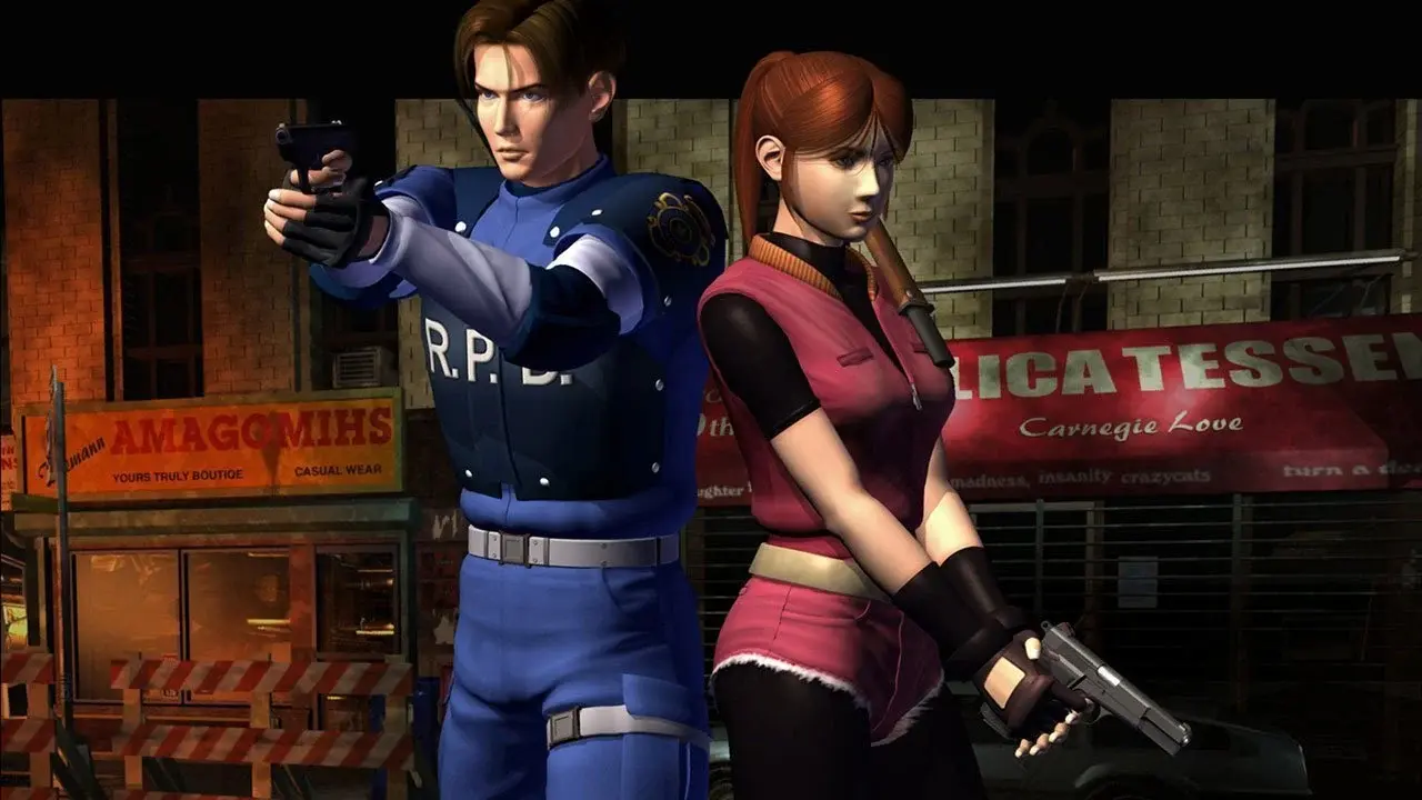 Leon and Clare in Resident Evil 2