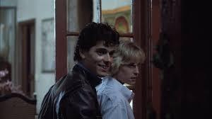 Rod and Tina look at unseen characters off-screen in A Nightmare on Elm Street