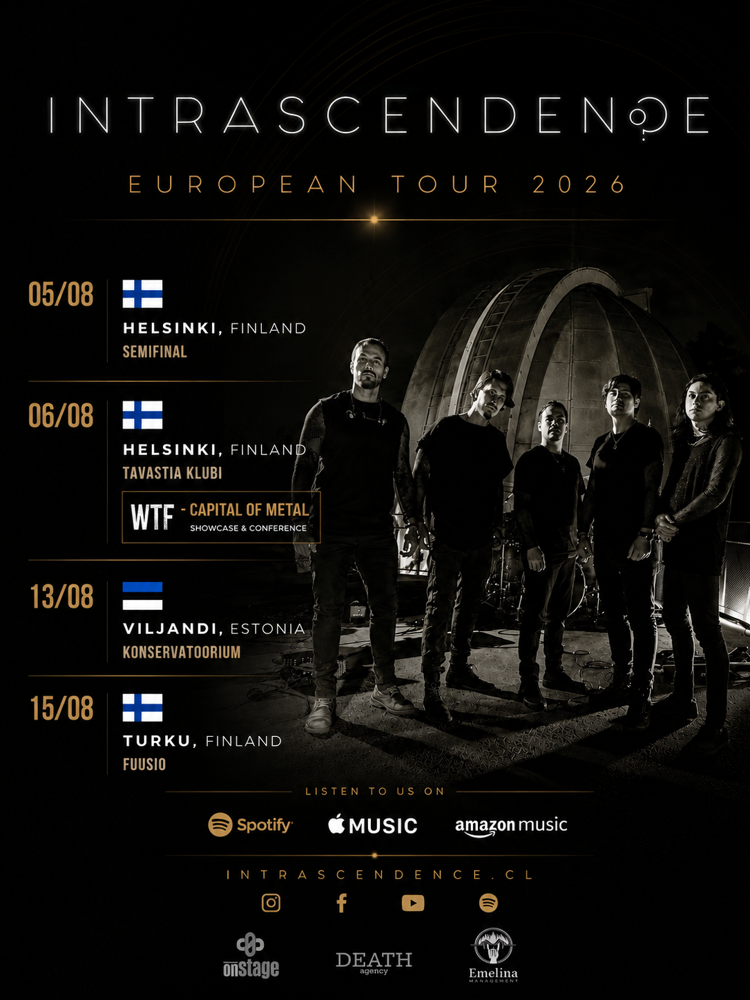 Intrascendence Announce Landmark Debut European Tour