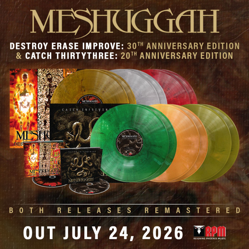 Meshuggah Celebrate Landmark Albums With Destroy Erase Improve and Catch Thirtythree Anniversary Editions